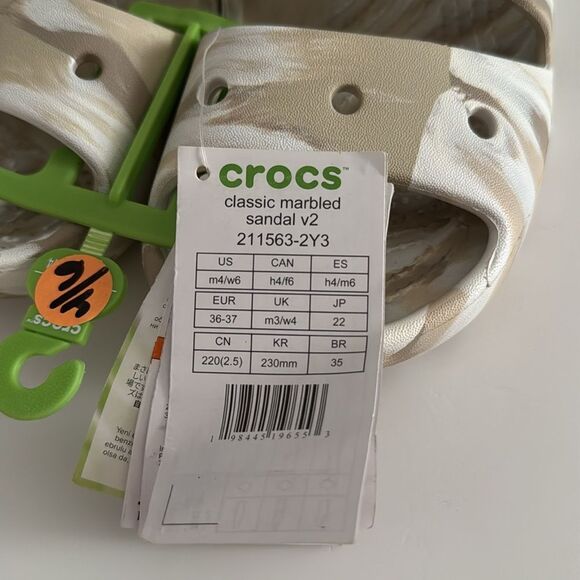 CROCS Classic Marbled Sandals V2 NWT - Picture 3 of 5